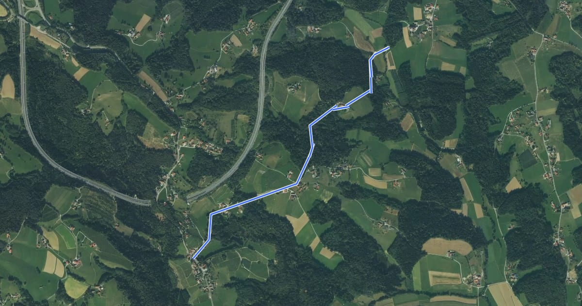 Маршрут Wanderweg S5 на спутниковом снимке