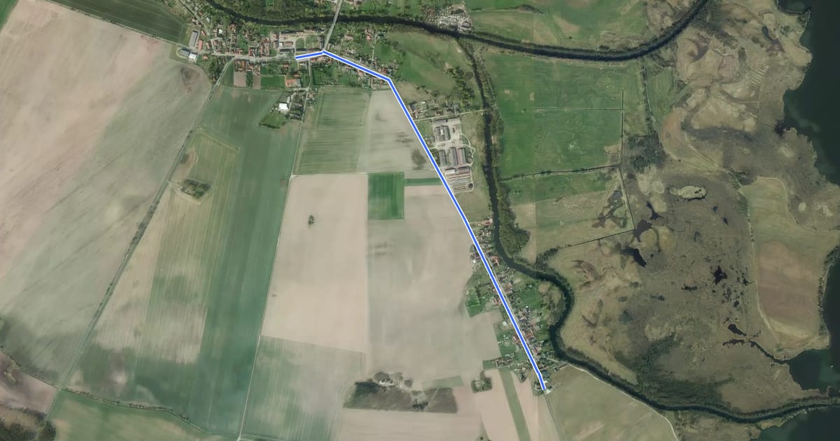 Маршрут Wanderweg Sawall-Kossenblatt-... на спутниковом снимке
