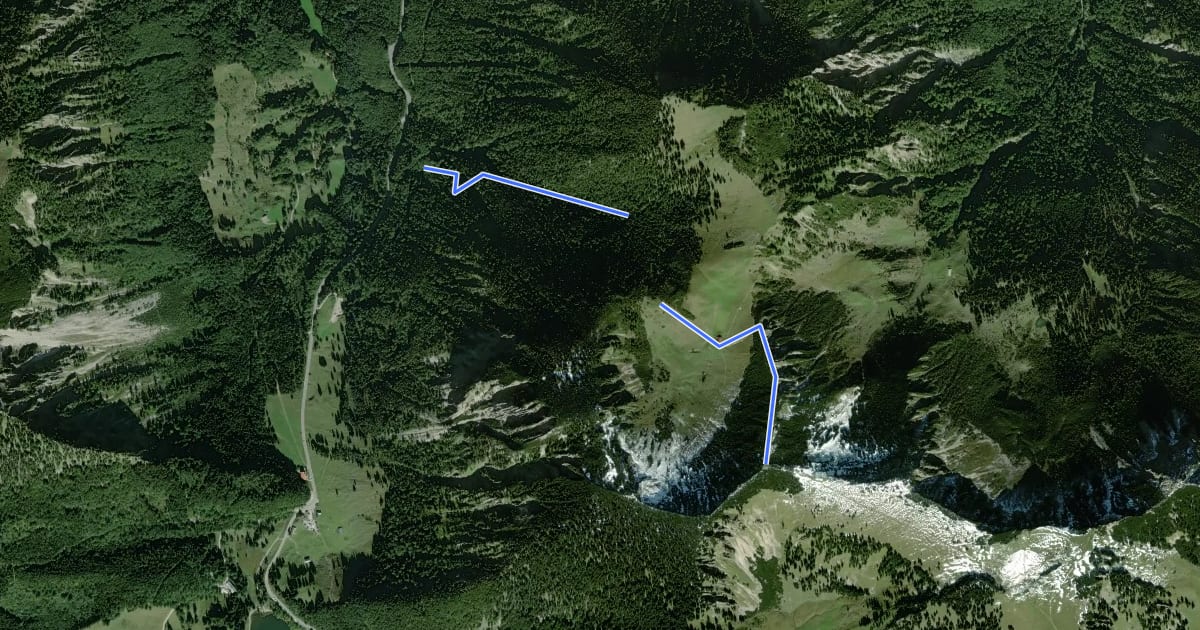 Маршрут Wanderweg SB 2 - Spitzingsee на спутниковом снимке