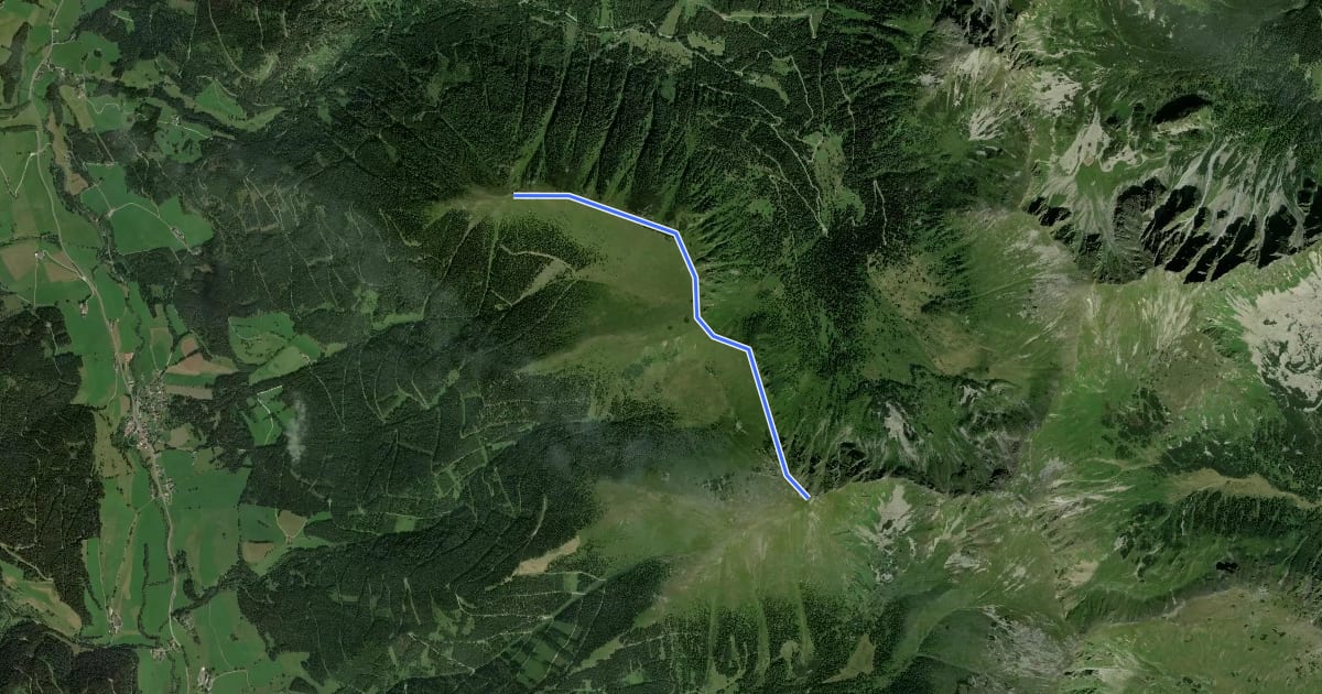 Маршрут Wanderweg Schleifkogel на спутниковом снимке