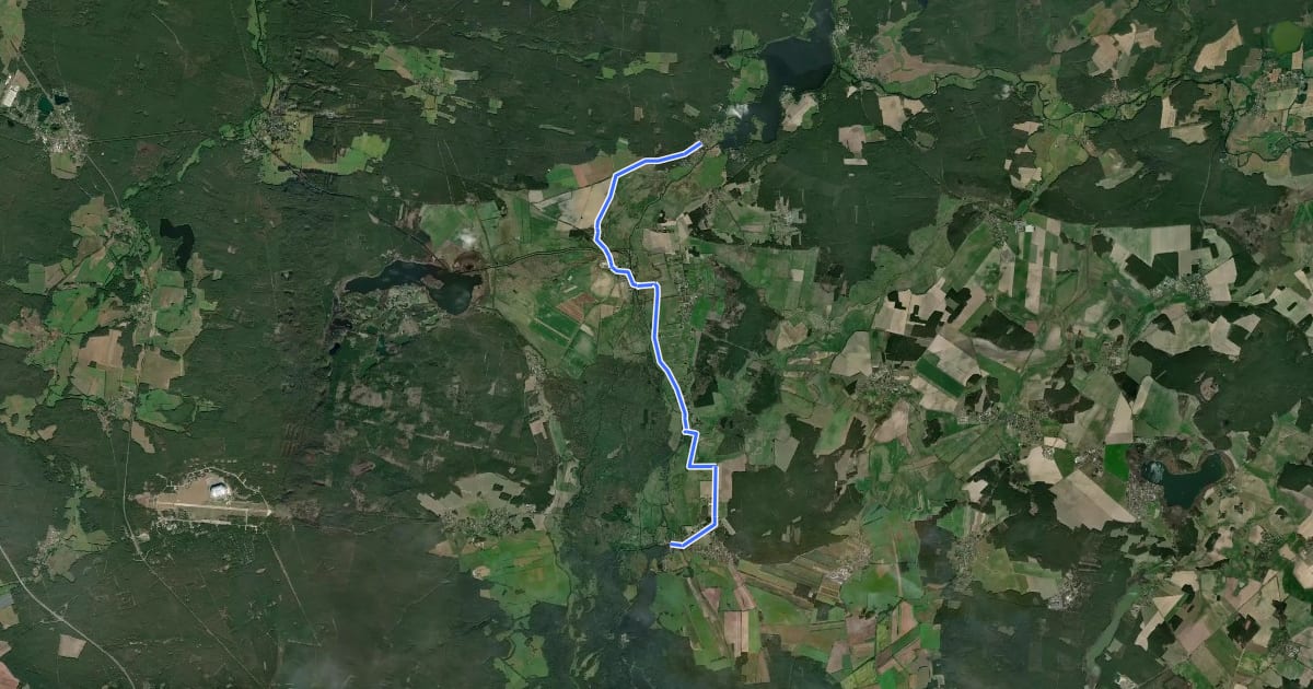 Маршрут Wanderweg Schlepzig-Neuendorf am See на спутниковом снимке