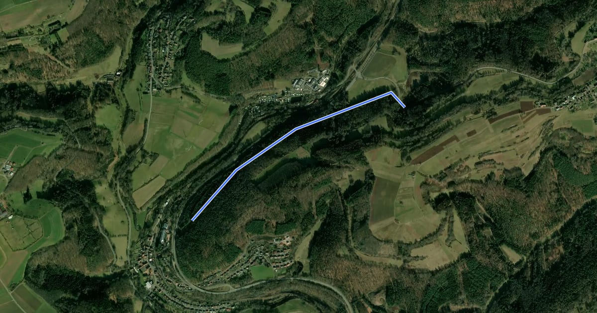 Маршрут Wanderweg Schopp(?) 8 на спутниковом снимке