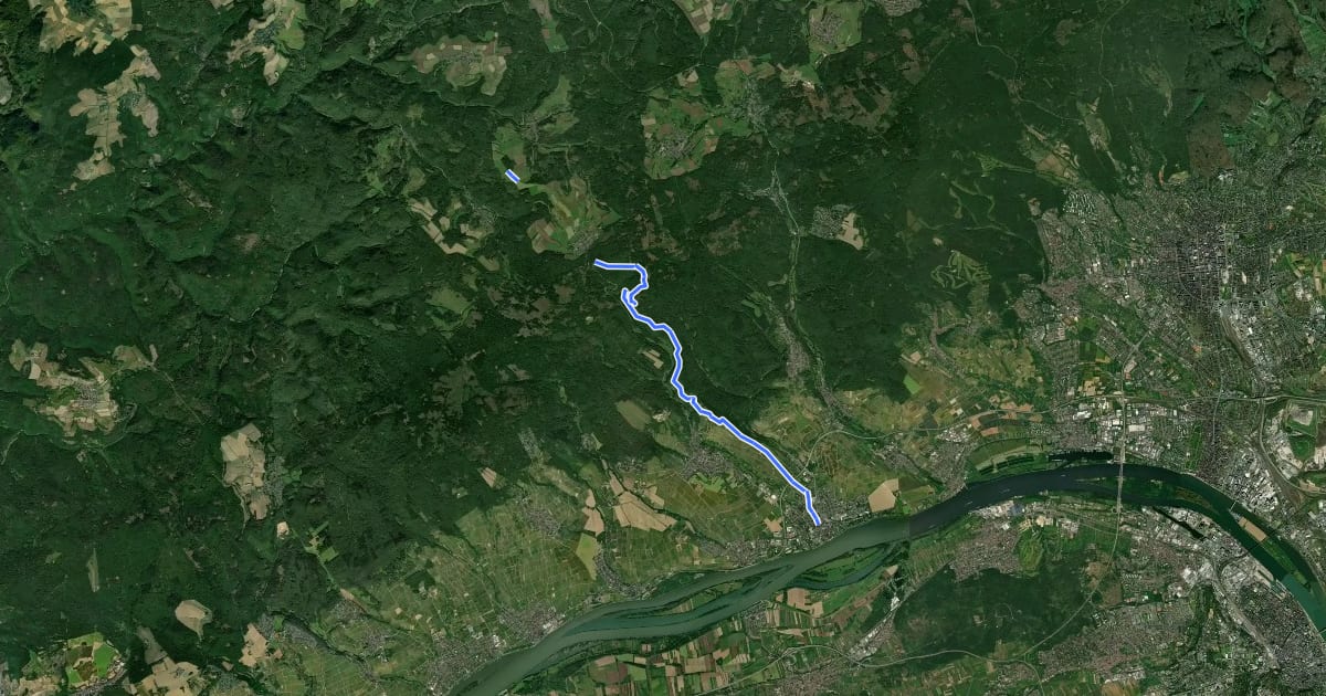 Маршрут Wanderweg Schwarze Raute на спутниковом снимке