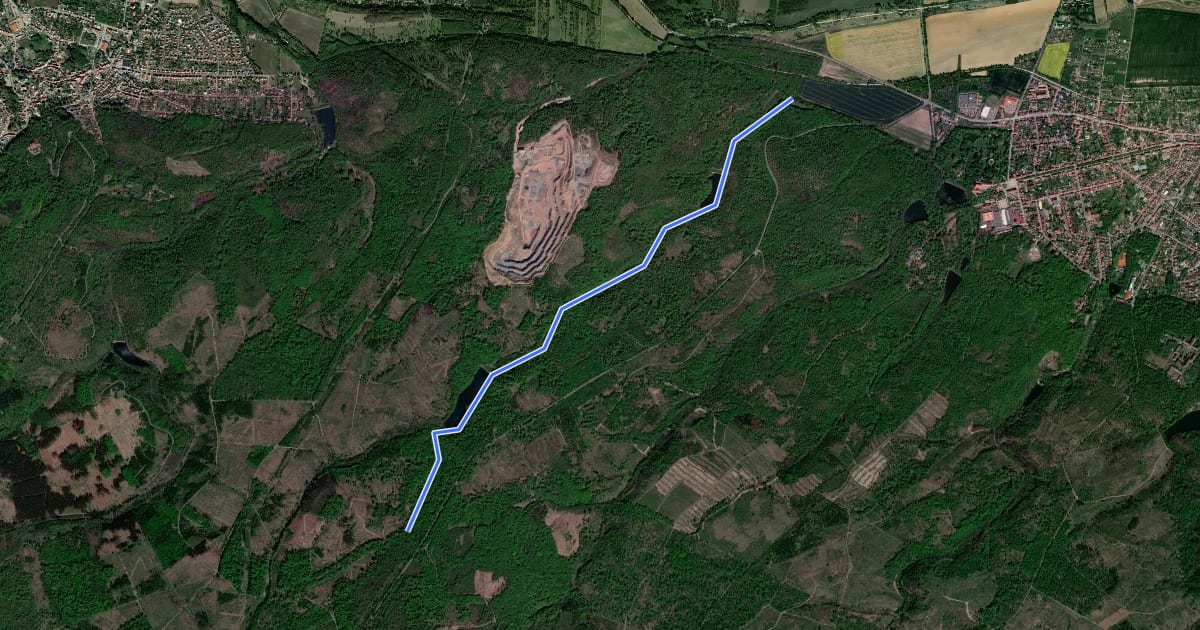 Маршрут Wanderweg Siebersteinstal на спутниковом снимке
