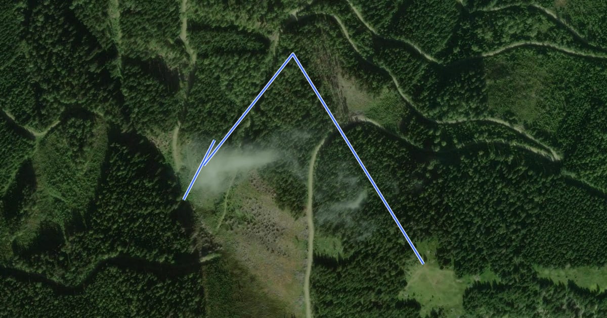 Маршрут Wanderweg Silberbrunn - Rosseck на спутниковом снимке