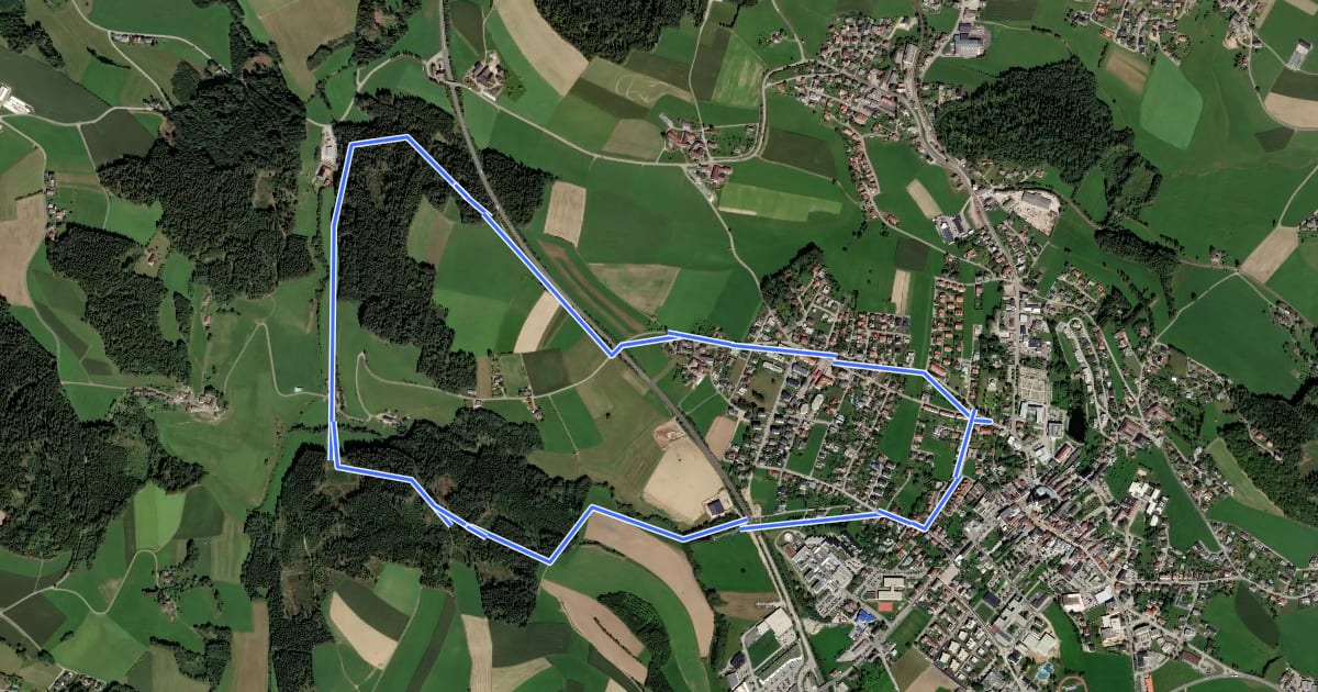 Маршрут Wanderweg sinnenreich на спутниковом снимке