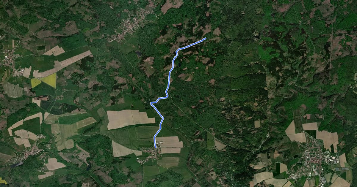 Маршрут Wanderweg Siptenfelde-Friedrichsbrunn на спутниковом снимке