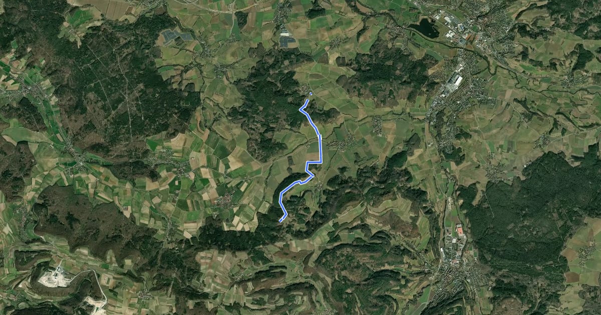 Маршрут Wanderweg Spiesberg на спутниковом снимке