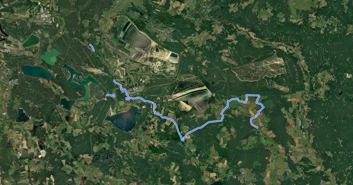 Маршрут Wanderweg Spree - Schöpstal на спутниковом снимке