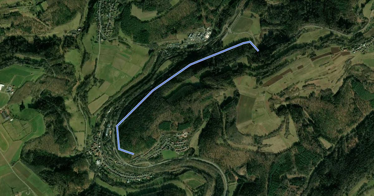 Маршрут Wanderweg Steinalben 1 на спутниковом снимке
