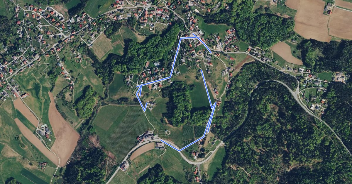 Маршрут Wanderweg Steinbergschleife на спутниковом снимке