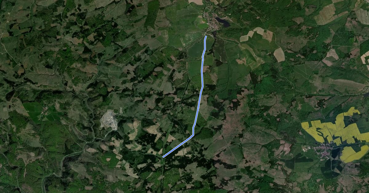 Маршрут Wanderweg Stiege - Hufhaus на спутниковом снимке