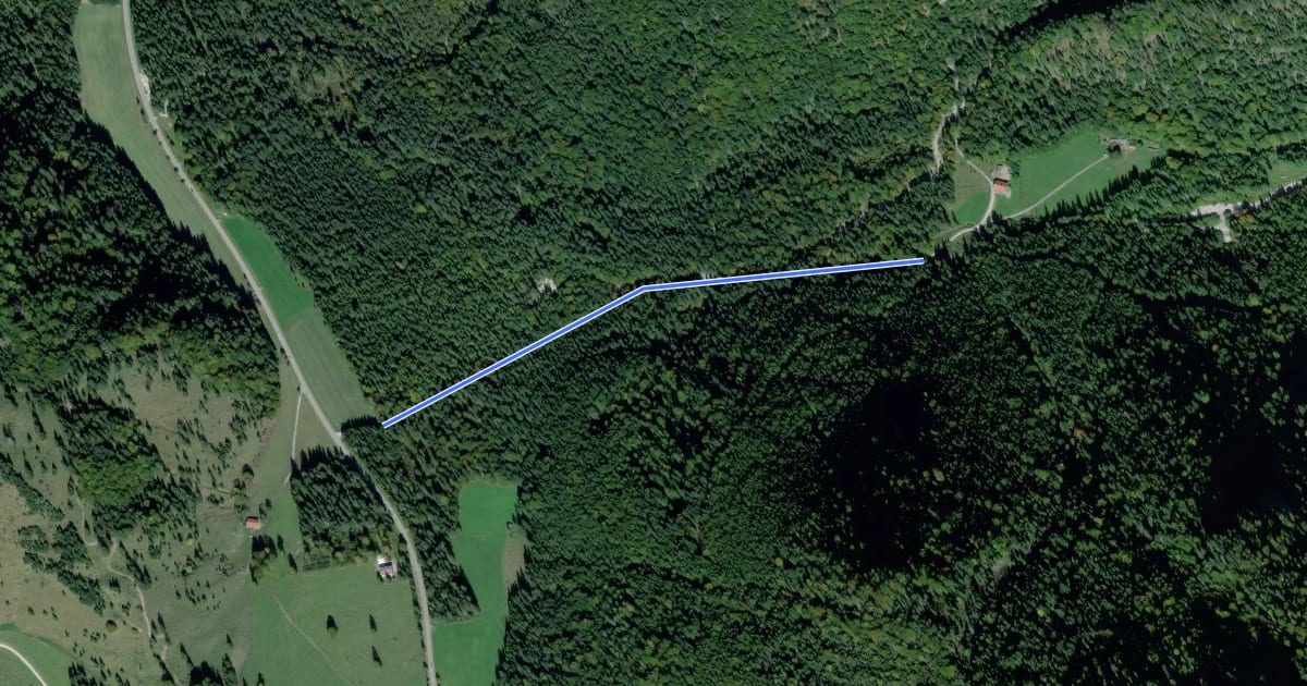 Маршрут Wanderweg T5 на спутниковом снимке