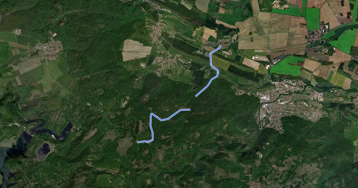Маршрут Wanderweg Timmenrode - Todtenrode на спутниковом снимке