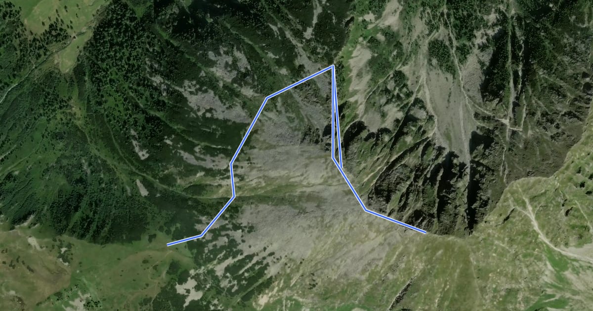 Маршрут Wanderweg Triebener Törl - Großer Griesstein на спутниковом снимке