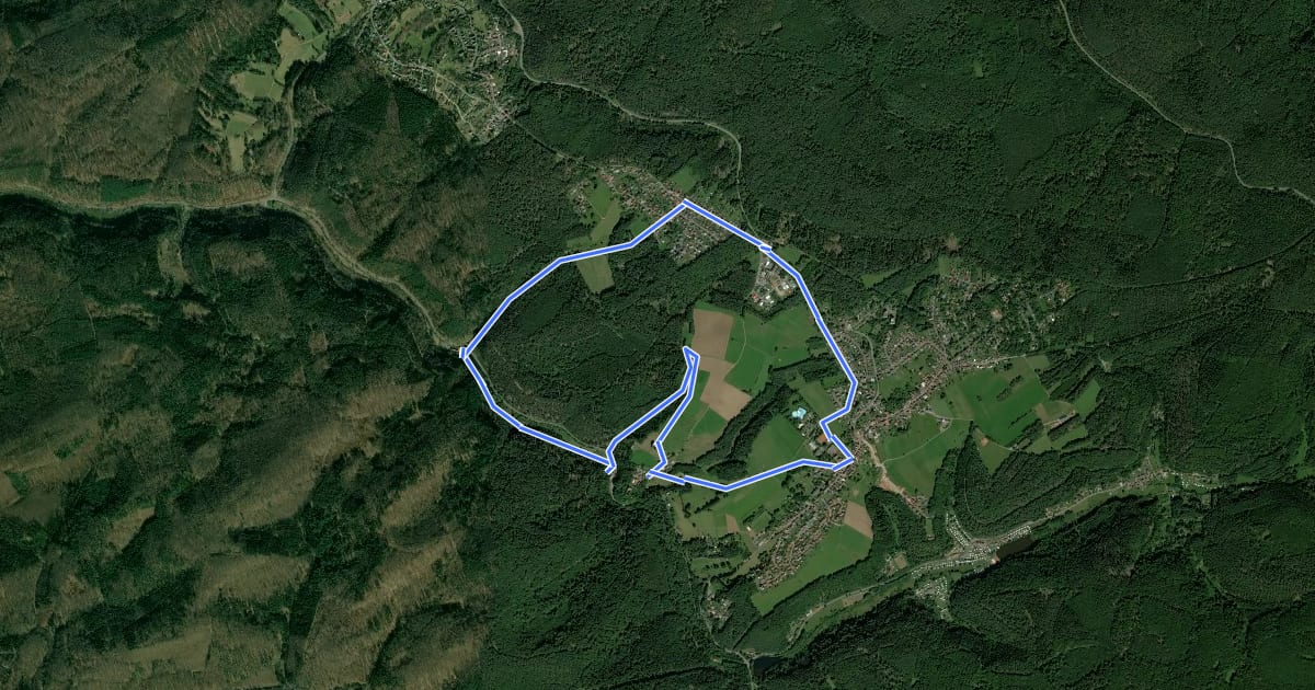 Маршрут Wanderweg Trippstadt 2 на спутниковом снимке