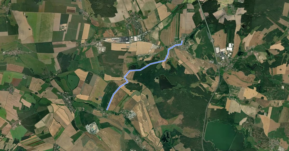 Маршрут Wanderweg vom Bieberach nach Schönfeld. на спутниковом снимке