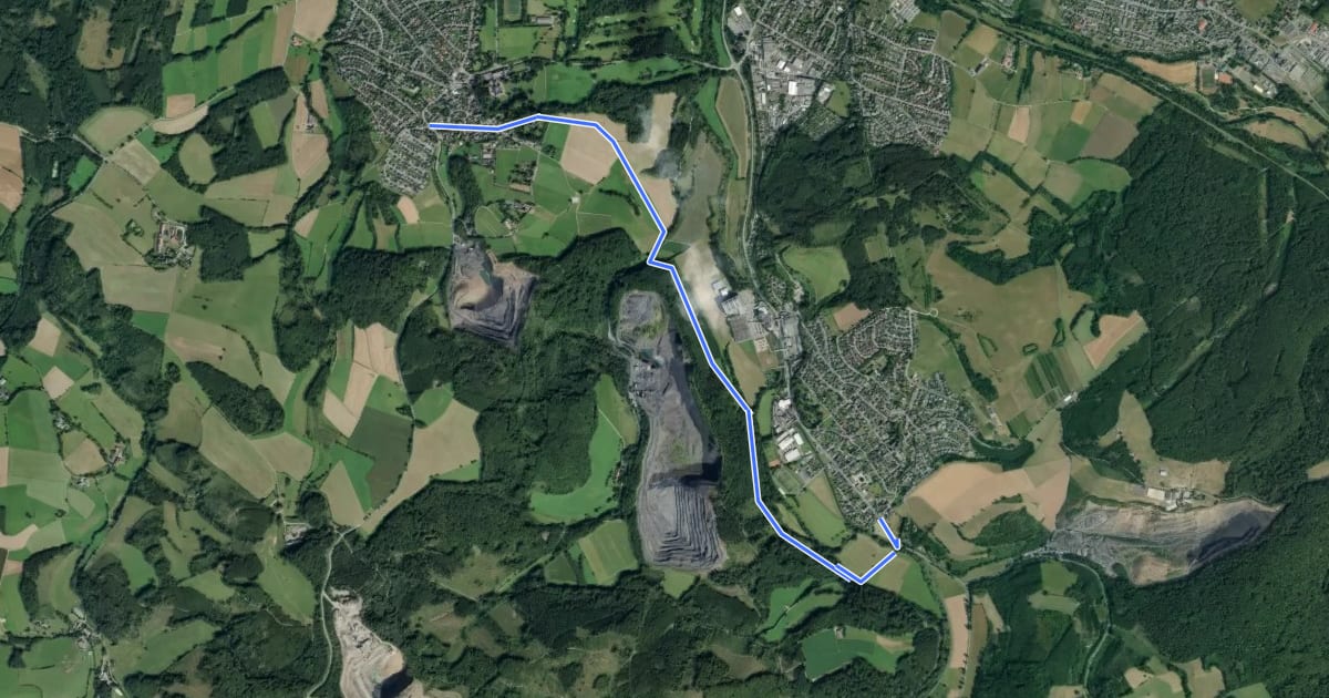 Маршрут [=] Wanderweg von Müschede nach Herdringen на спутниковом снимке