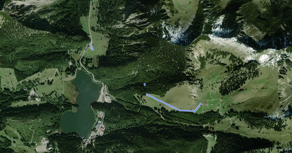 Маршрут Wanderweg W 23 - Spitzingsee на спутниковом снимке