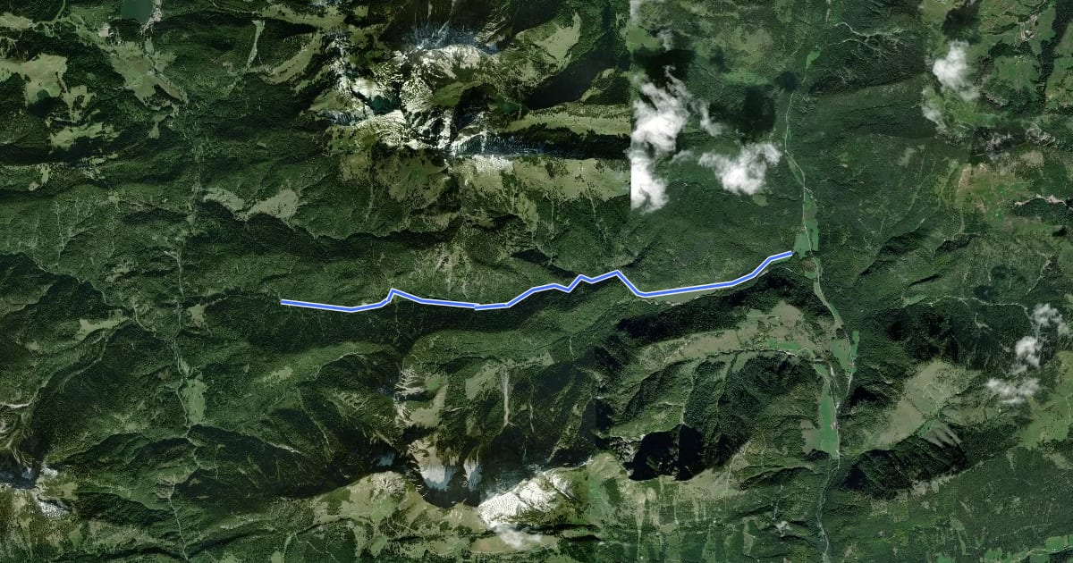 Маршрут Wanderweg W7 на спутниковом снимке