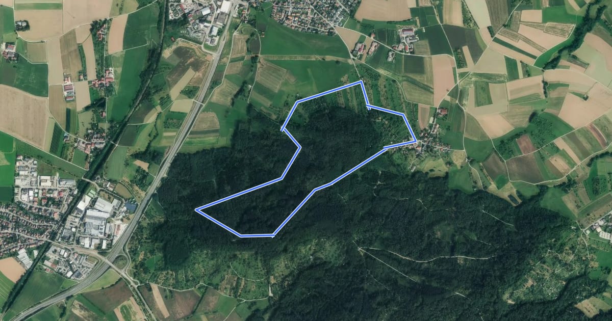Маршрут Wanderweg Waldrems 2 на спутниковом снимке