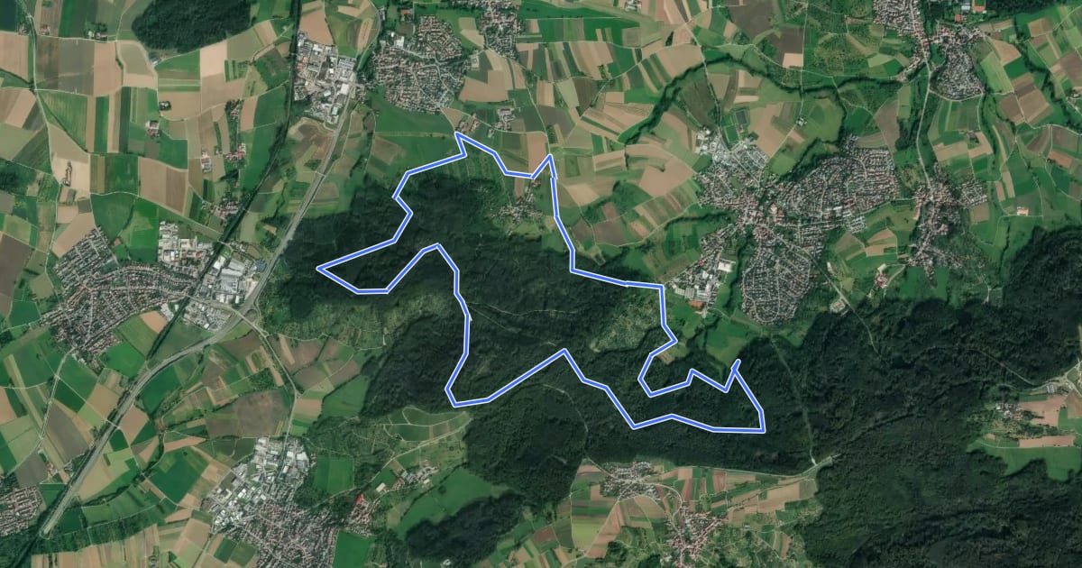 Маршрут Wanderweg Waldrems 4 на спутниковом снимке