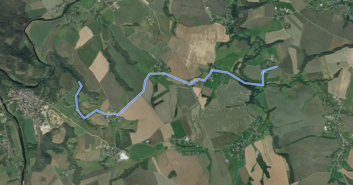 Маршрут Wanderweg Wechselburg – Winkeln на спутниковом снимке