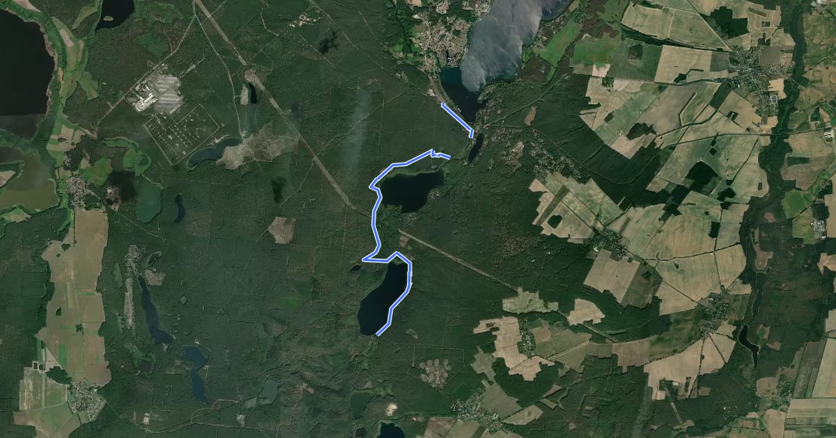 Маршрут Wanderweg Wendisch Rietz - Springsee на спутниковом снимке