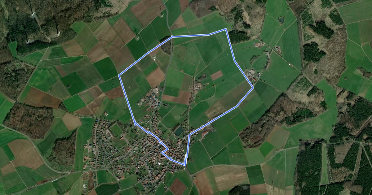 Маршрут Wanderweg Wenings Nordschleife на спутниковом снимке