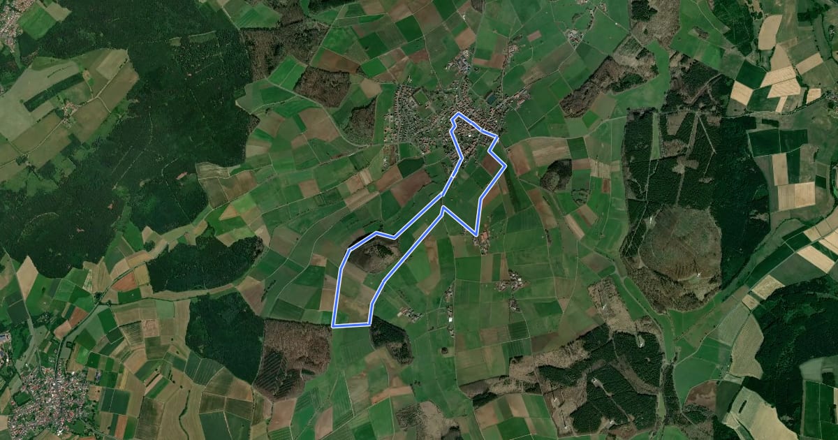 Маршрут Wanderweg Wenings Südschleife на спутниковом снимке