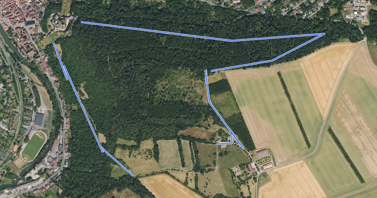 Маршрут Wanderweg Wertheim 1 на спутниковом снимке