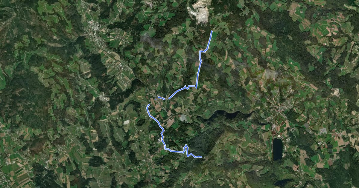 Маршрут Wanderweg WH на спутниковом снимке