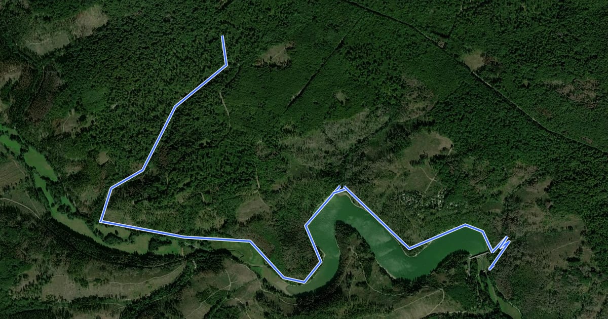 Маршрут Wanderweg Wippra-Dankerode на спутниковом снимке
