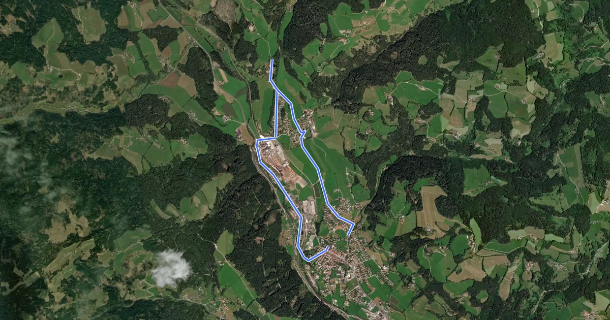 Маршрут Wanderweg Wisperndorf на спутниковом снимке