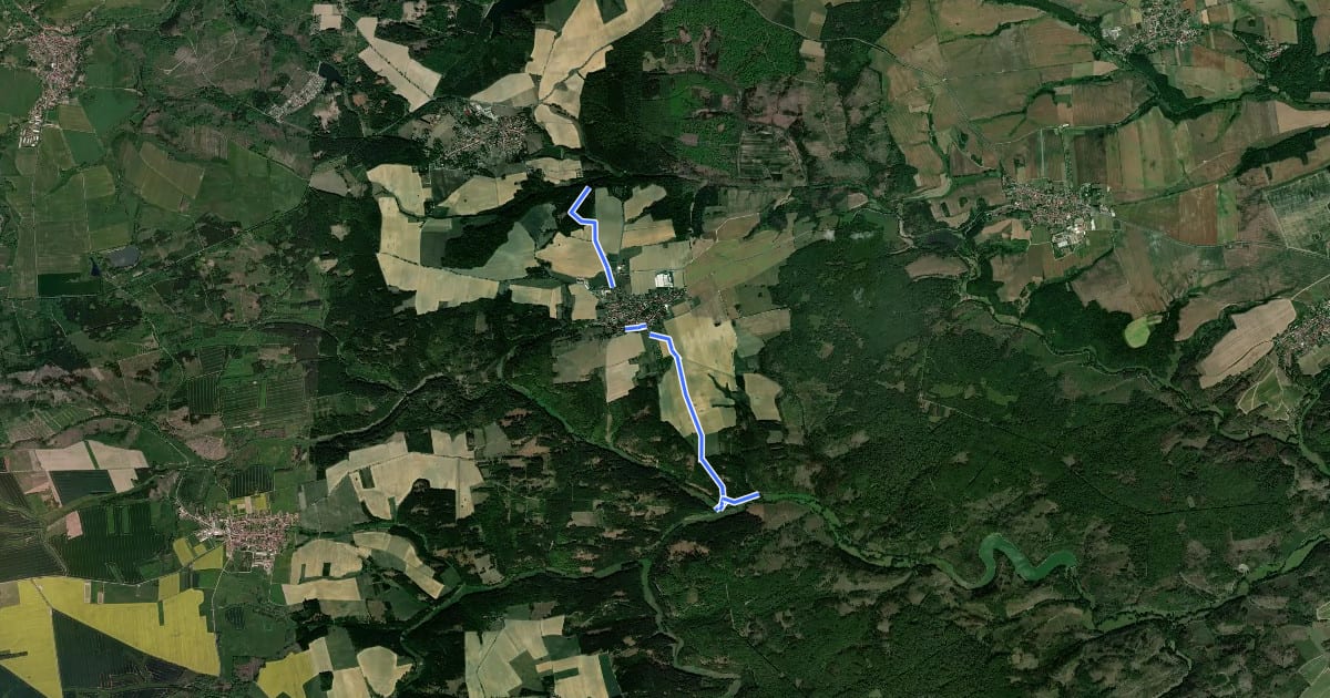 Маршрут Wanderweg Wolfsberg-Dankerode на спутниковом снимке
