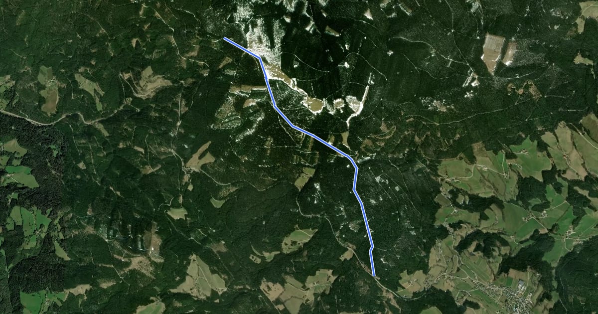 Маршрут Wanderweg Zellerkreuz - Anschluss Mariazeller Weg на спутниковом снимке
