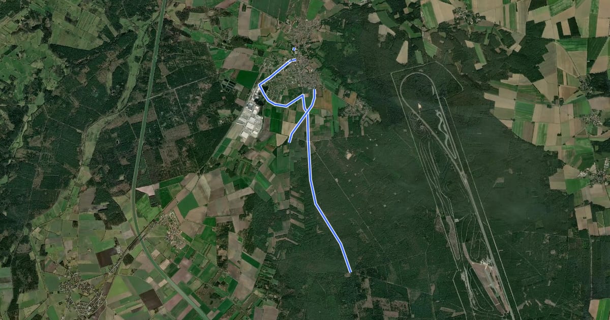 Маршрут Wanderweg zum Forsthaus Malloh на спутниковом снимке