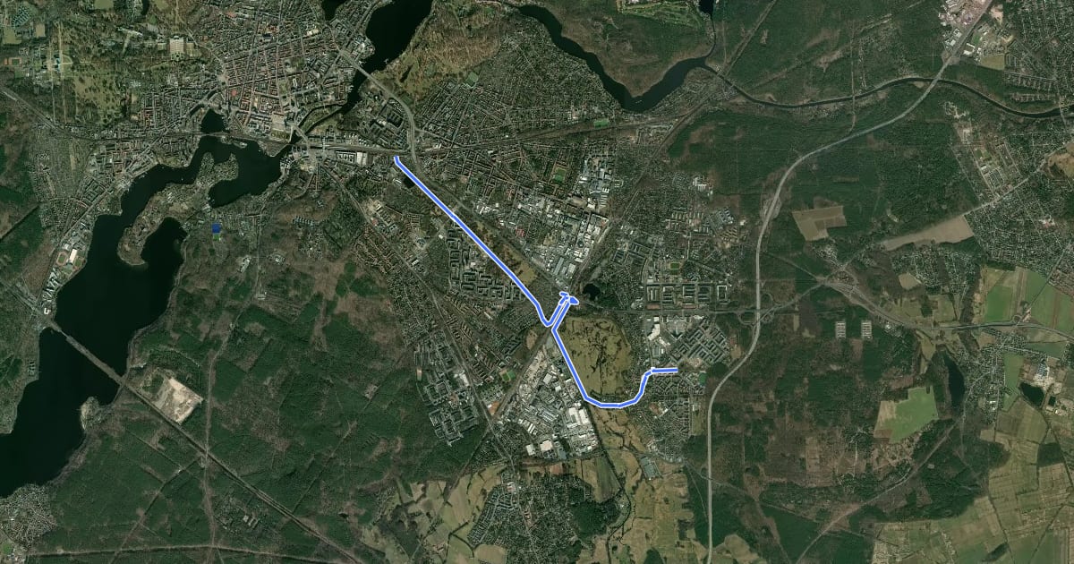 Маршрут Wanderweg zum Kirchsteigfeld на спутниковом снимке