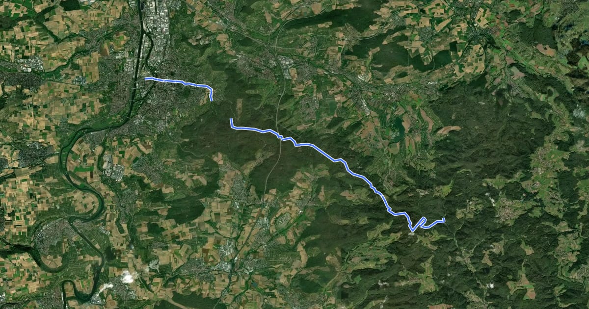 Маршрут Wanderweg zum NaturFreundehaus Steinknickle на спутниковом снимке