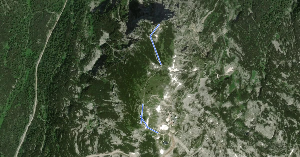 Маршрут Wanderweg zur Aussichtsplattform 5fingers на спутниковом снимке