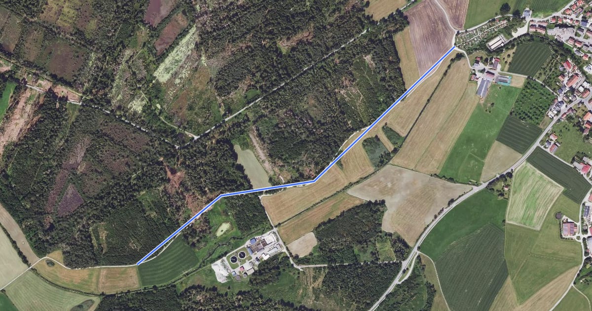 Маршрут Wanderwege Bad Waldsee (8) на спутниковом снимке