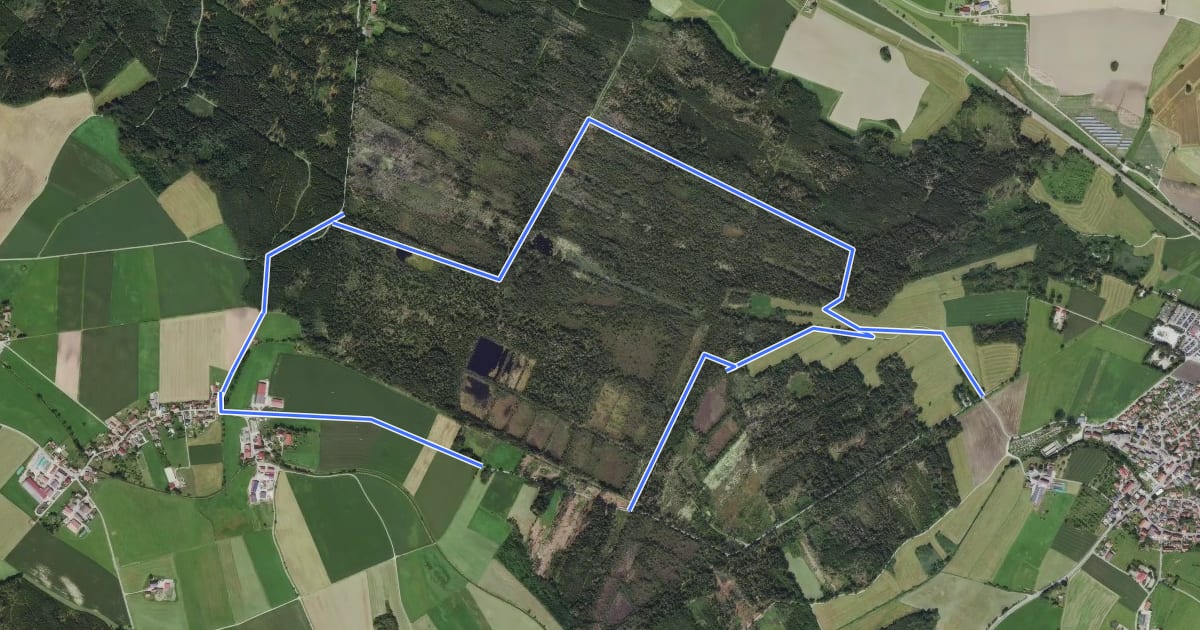 Маршрут Wanderwege Bad Waldsee (9) на спутниковом снимке