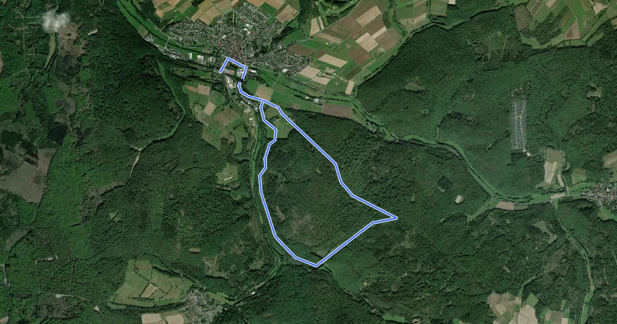 Маршрут Wanderwege Brandoberndorf - Keiler на спутниковом снимке