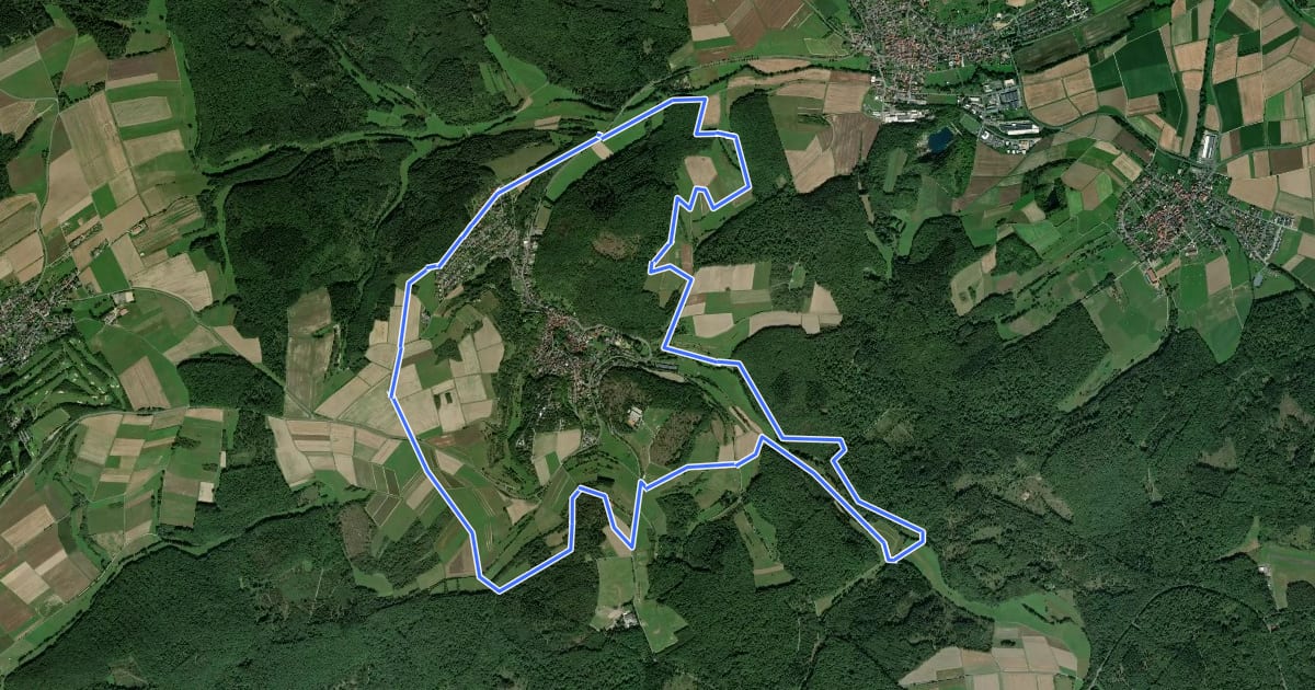 Маршрут Wanderwege Cleeberg Panoramaweg Cleeberg на спутниковом снимке