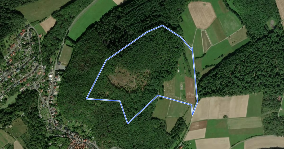 Маршрут Wanderwege Cleeberg Rund um den Cleeberg на спутниковом снимке