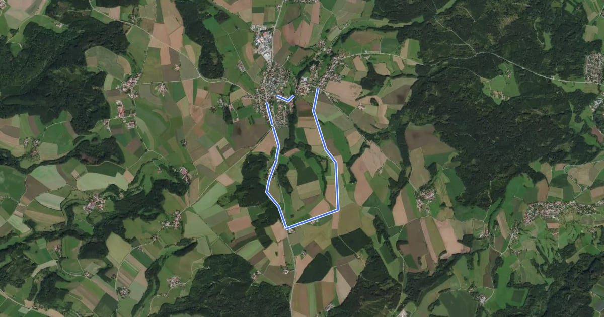 Маршрут Wanderwege der Gemeinde Herdwangen-Schönach на спутниковом снимке