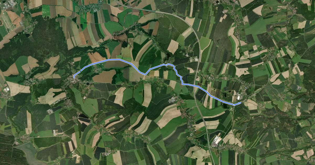 Маршрут Wanderwege Kohrener Land на спутниковом снимке