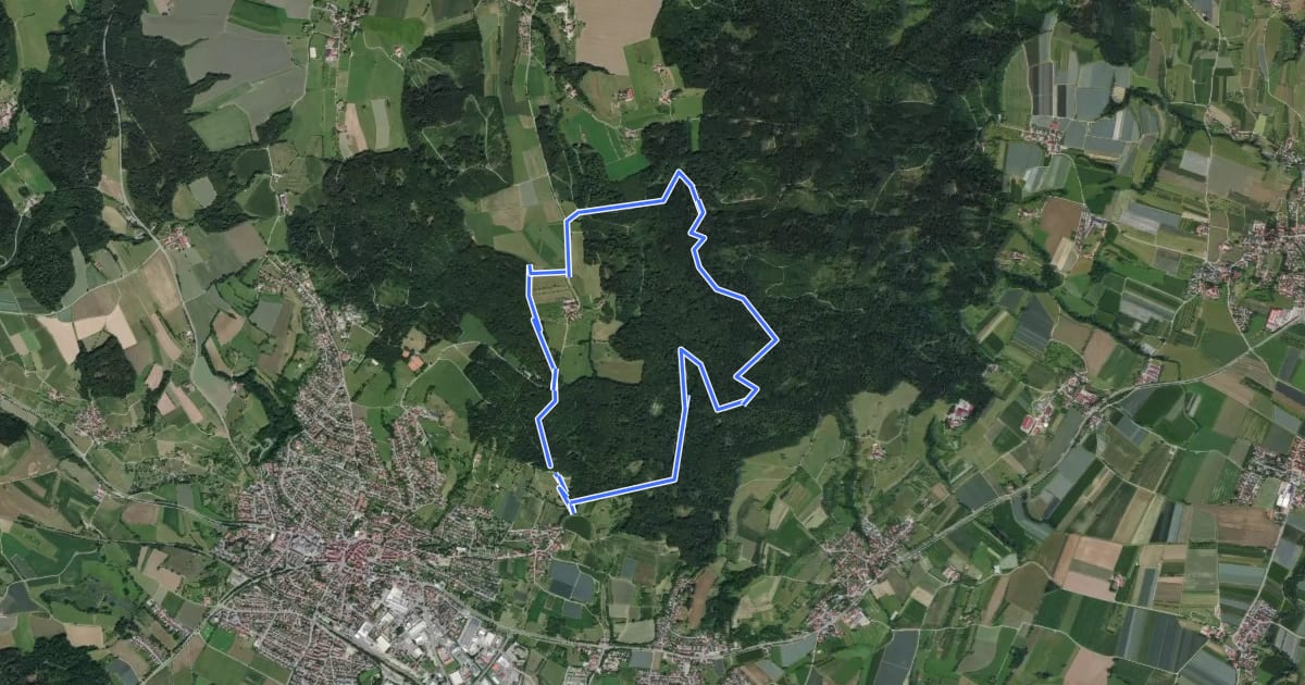 Маршрут Wanderwege Markdorf: Eulenweg на спутниковом снимке