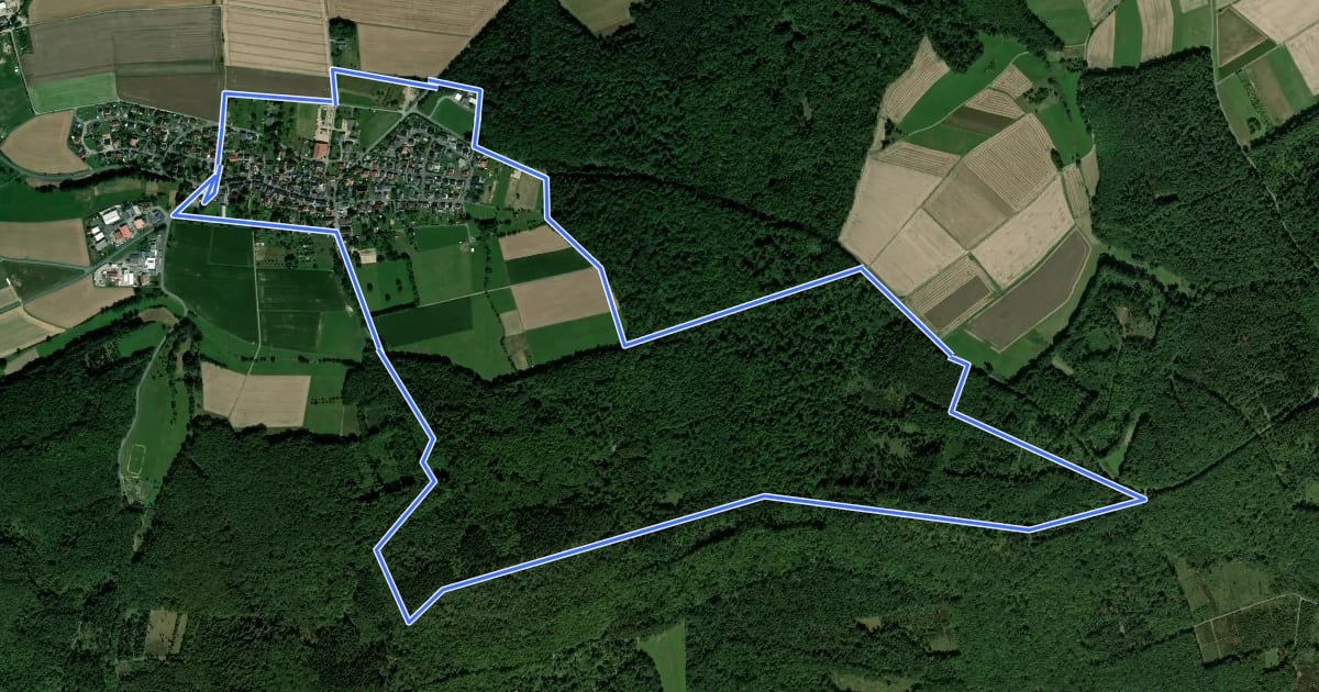 Маршрут Wanderwege Oberwetz - Eichenblatt на спутниковом снимке