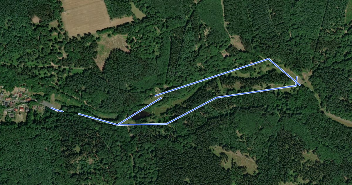 Маршрут Wanderwege "Rund um die Gettenbacher Weiher" Nr.1 на спутниковом снимке